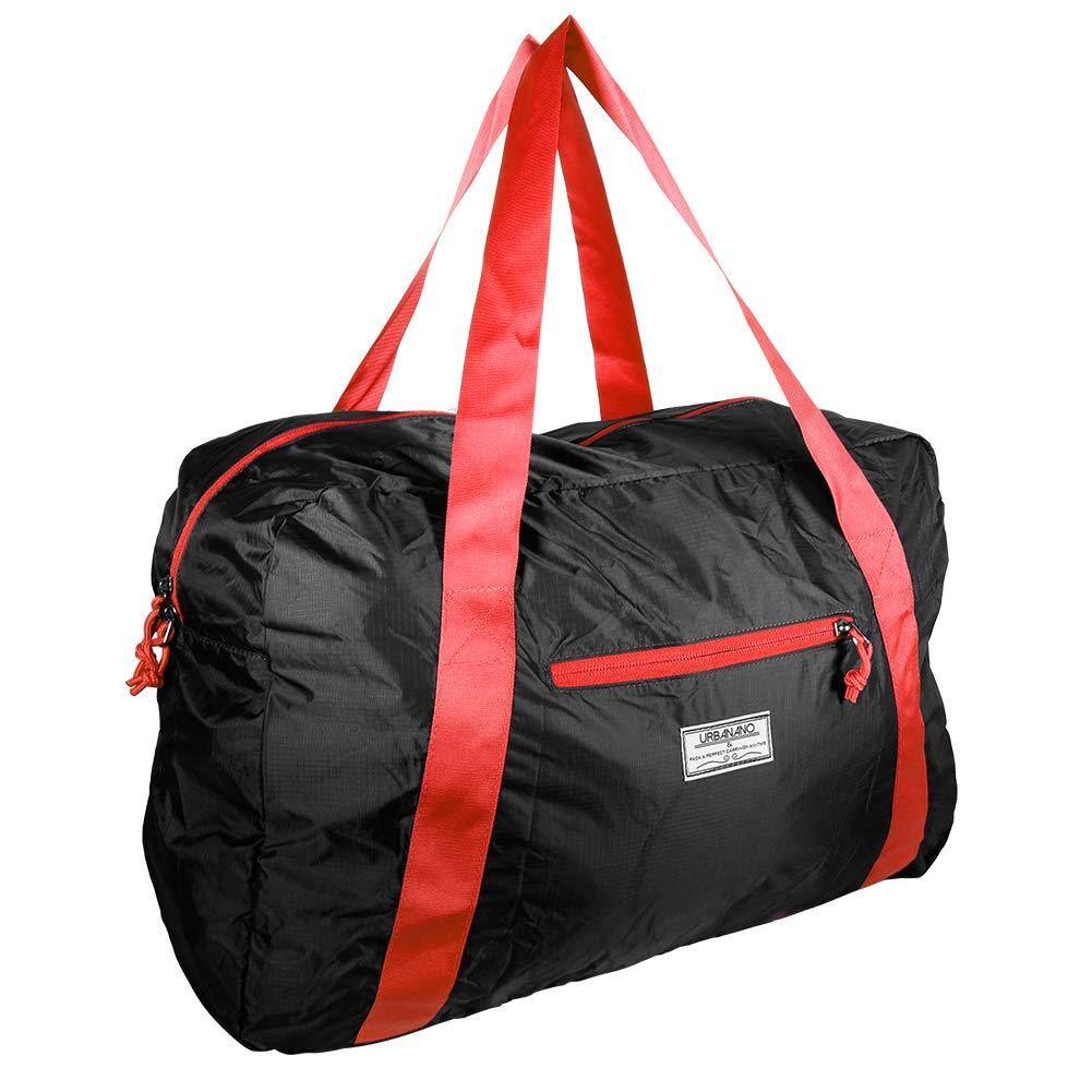 Paradigms Interiors - Foldable Duffel Bag Lightweight Travel Luggage Collapsible Backup Sports Vacation - Dark Gray