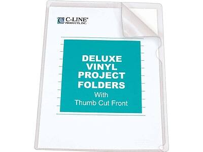 C-LINE PRODUCTS, INC.

DELUXE VINYL PROJECT FOLDERS  
With Thumb Cut Front