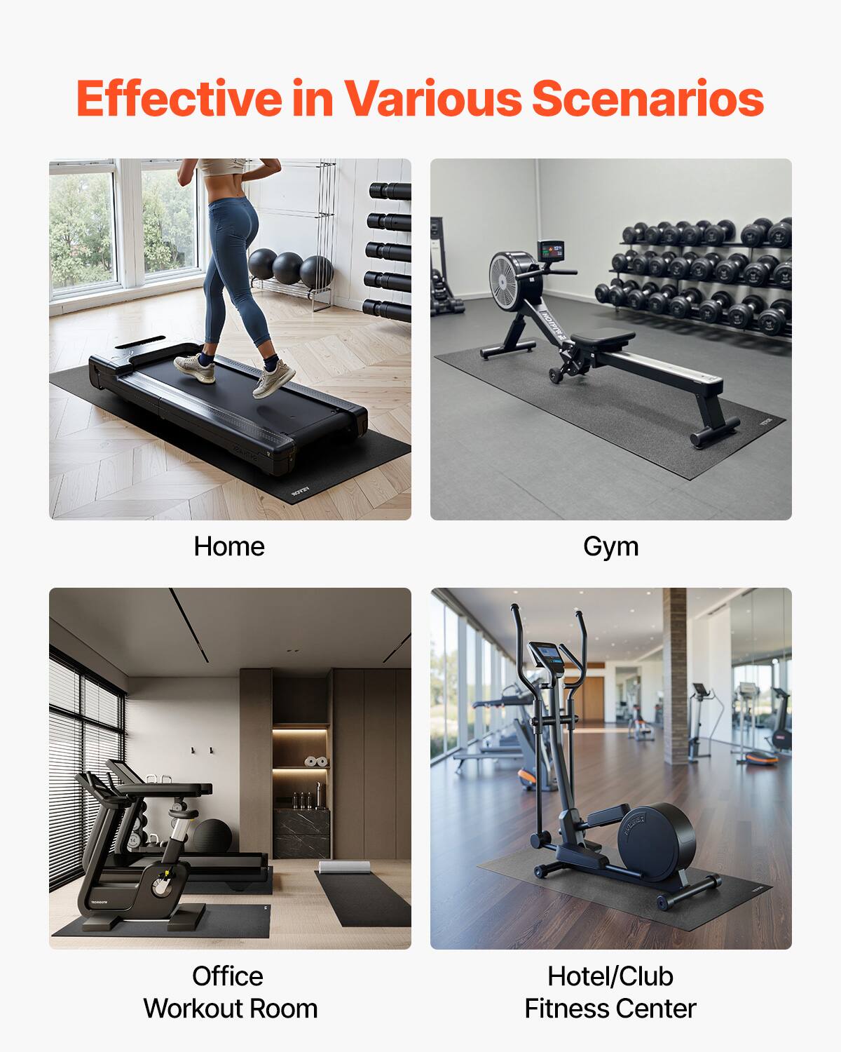 Effective in Various Scenarios

- Home
- Gym
- Office Workout Room
- Hotel/Club Fitness Center