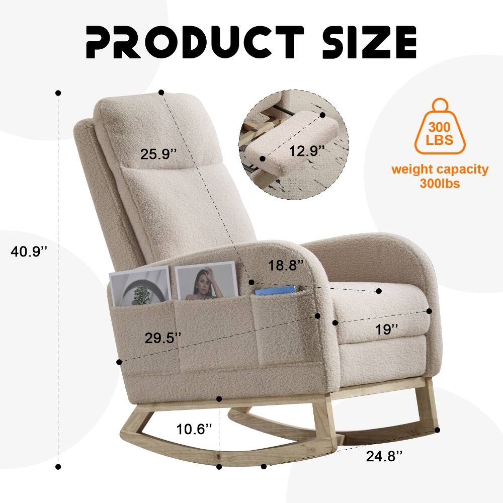 PRODUCT SIZE  
25.9" x 12.9" x 40.9" x 18.8" x 29.5" x 19" x 10.6" x 24.8"  
300 LBS weight capacity