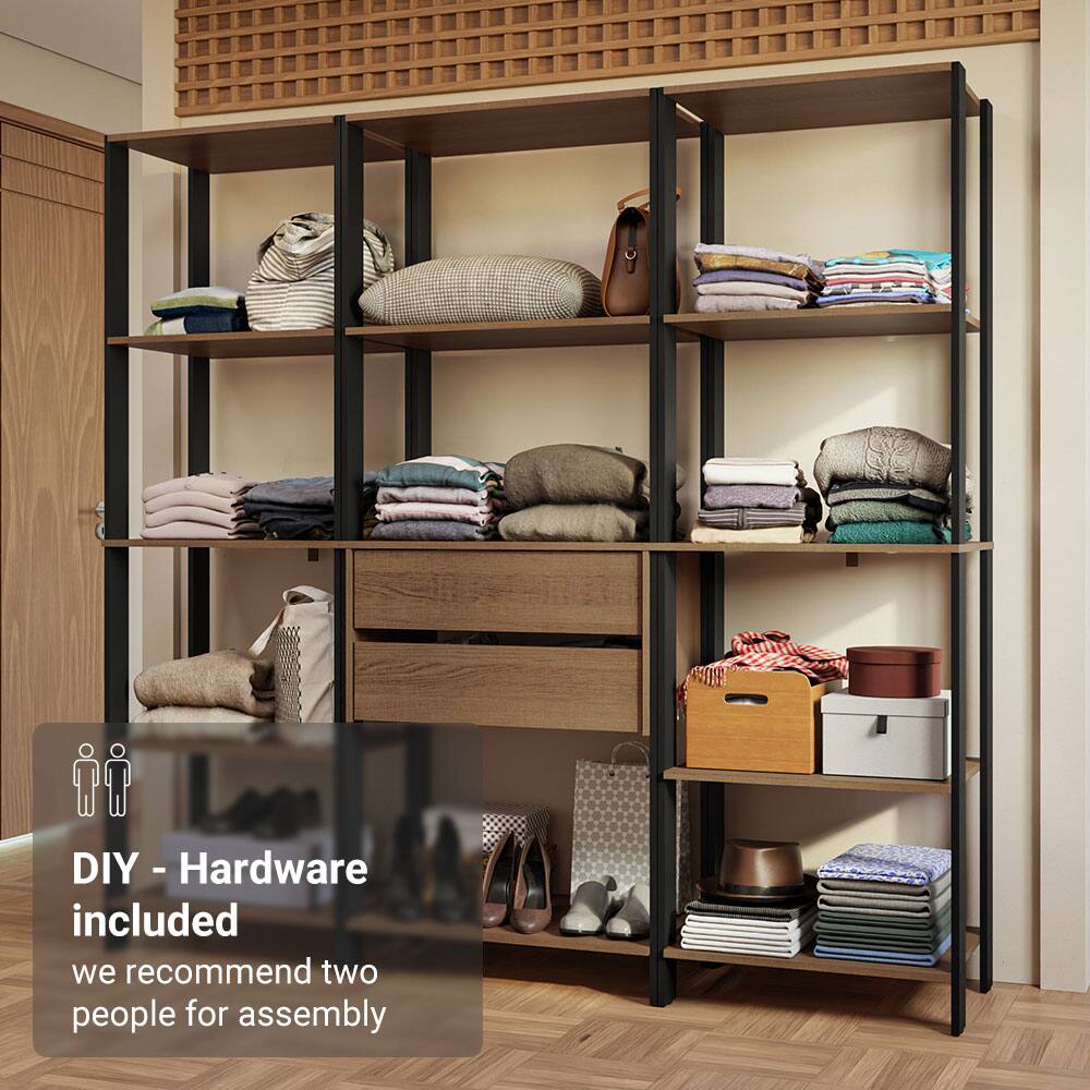 DIY - Hardware included  
we recommend two people for assembly