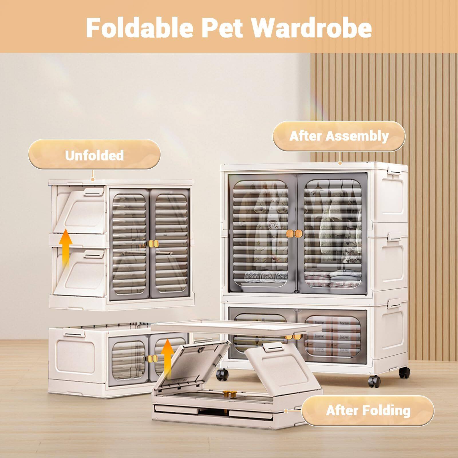 Foldable Pet Wardrobe

Unfolded

After Assembly

After Folding