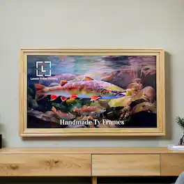 LAREDO FRAME FACTORY - 55 inch Hisense Canvas TV Frame, Canvas TV by Hisense - NATURAL WOOD