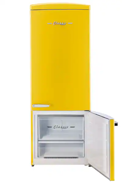 Unique Appliances - Classic Retro 11 Cu.ft. Top Freezer Refrigerator - Canary Yellow