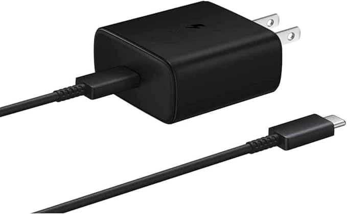 Front. Samsung - Samsung USB-C 45W Fast Charging Wall Charger | Color: Black - Black.