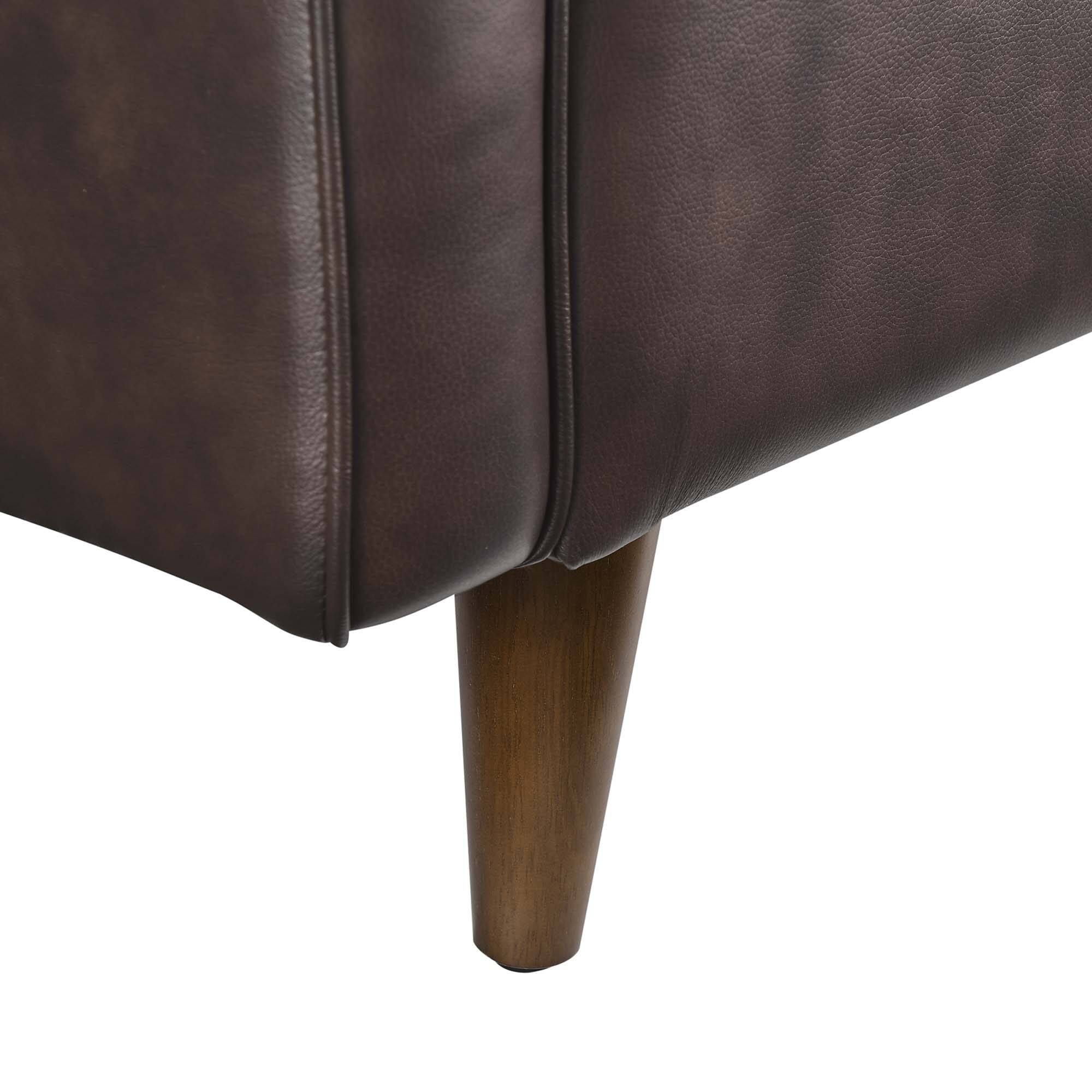 Alt View 4. Modway - Impart Genuine Leather Loveseat by Modway - Brown.