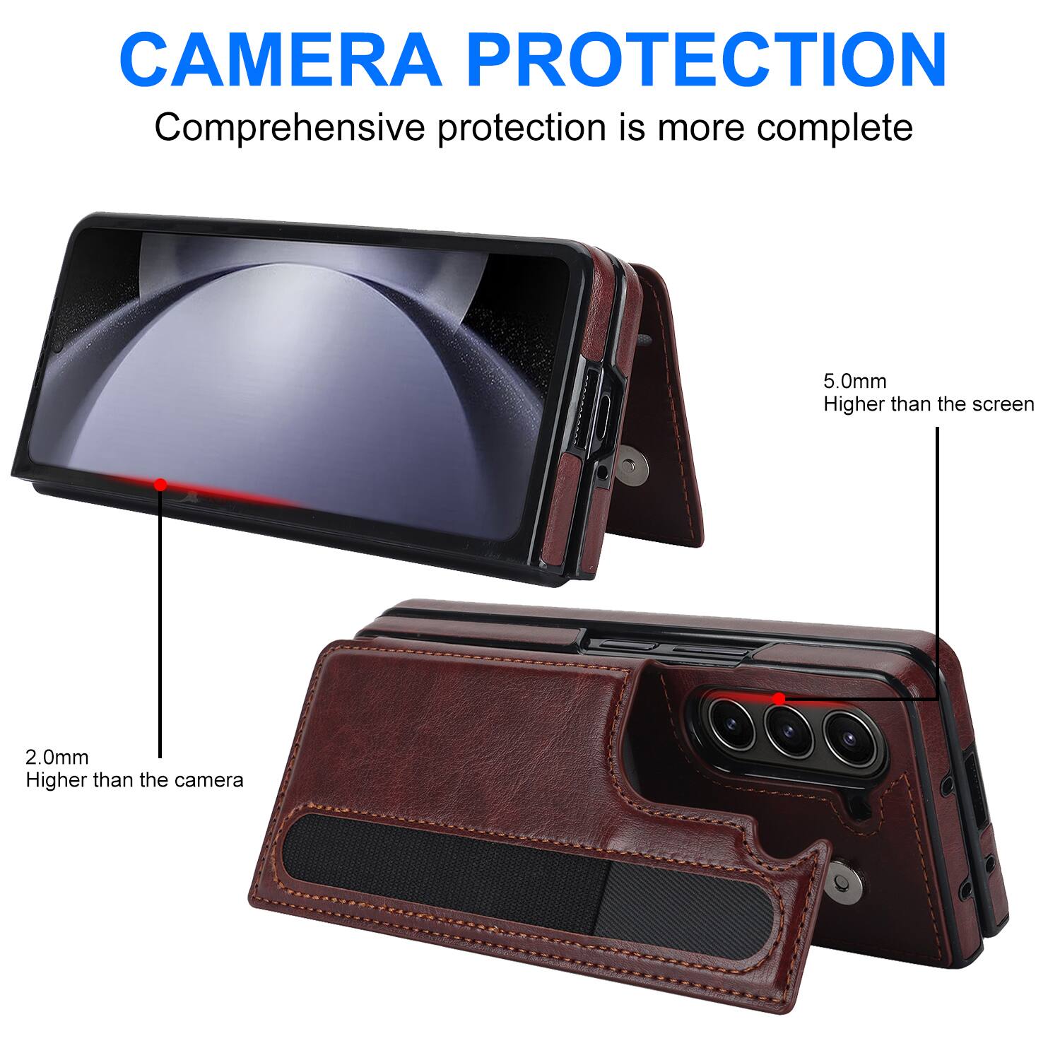 CAMERA PROTECTION  
Comprehensive protection is more complete  
5.0mm Higher than the screen  
2.0mm Higher than the camera