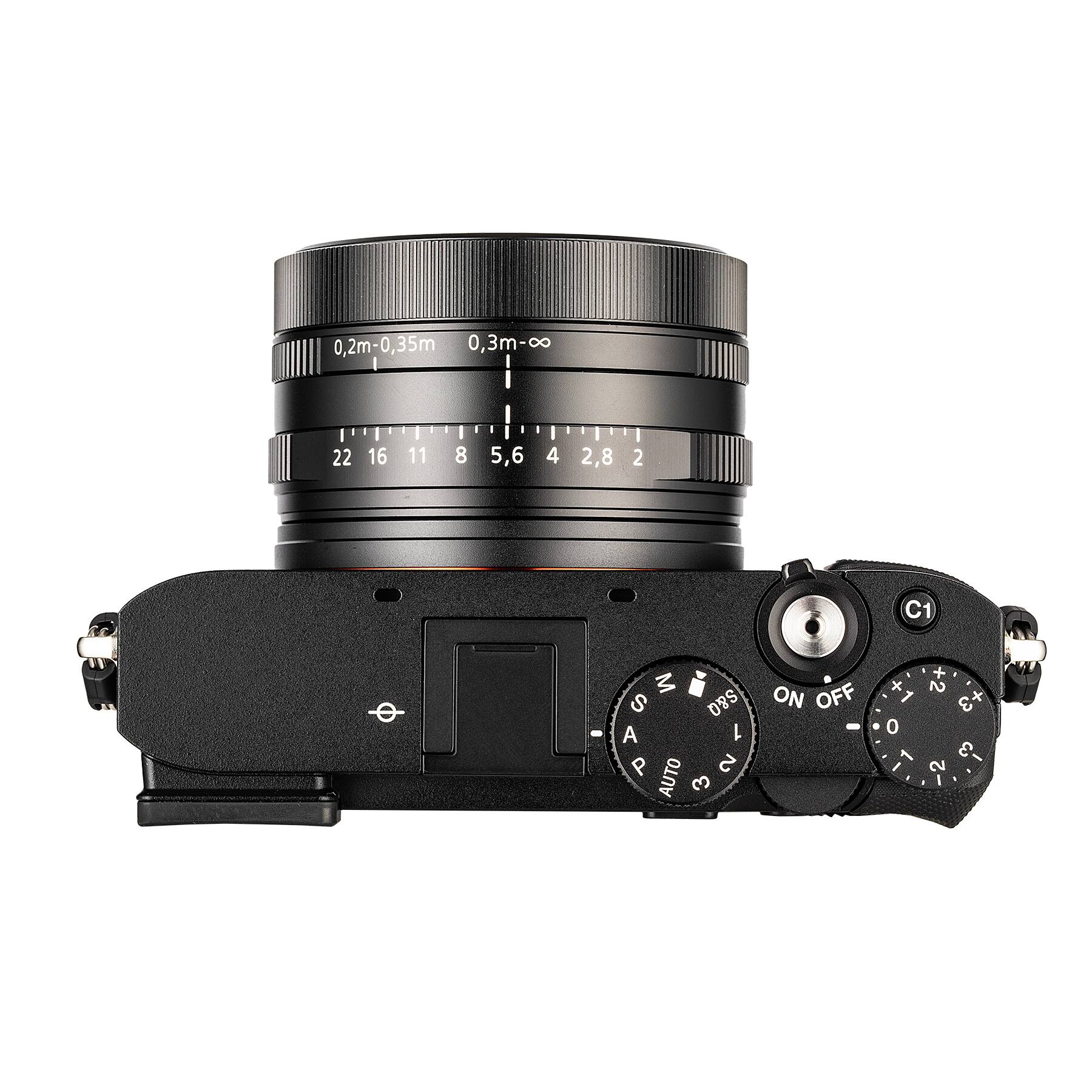 0.2m-0.35m 0.3m-∞  
22 16 11 8 5.6 4 2.8 2  
C1  
M S S&Q A 1 P 2  
AUTO & ON OFF +1 0 +2 3 -3