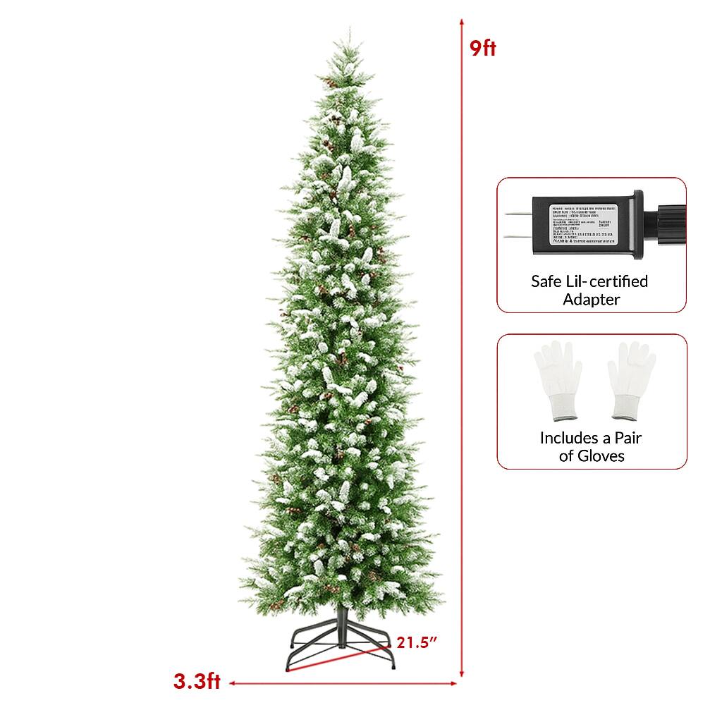 9ft  
Safe Ll-certified Adapter  
Includes a Pair of Gloves  
21.5"  
3.3ft