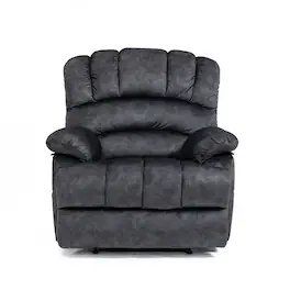 Boyel Living - Large Manual Recliner Chair in Fabric for Living Room - Dark Gray
