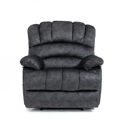 Front. Boyel Living - Large Manual Recliner Chair in Fabric for Living Room - Dark Grey.