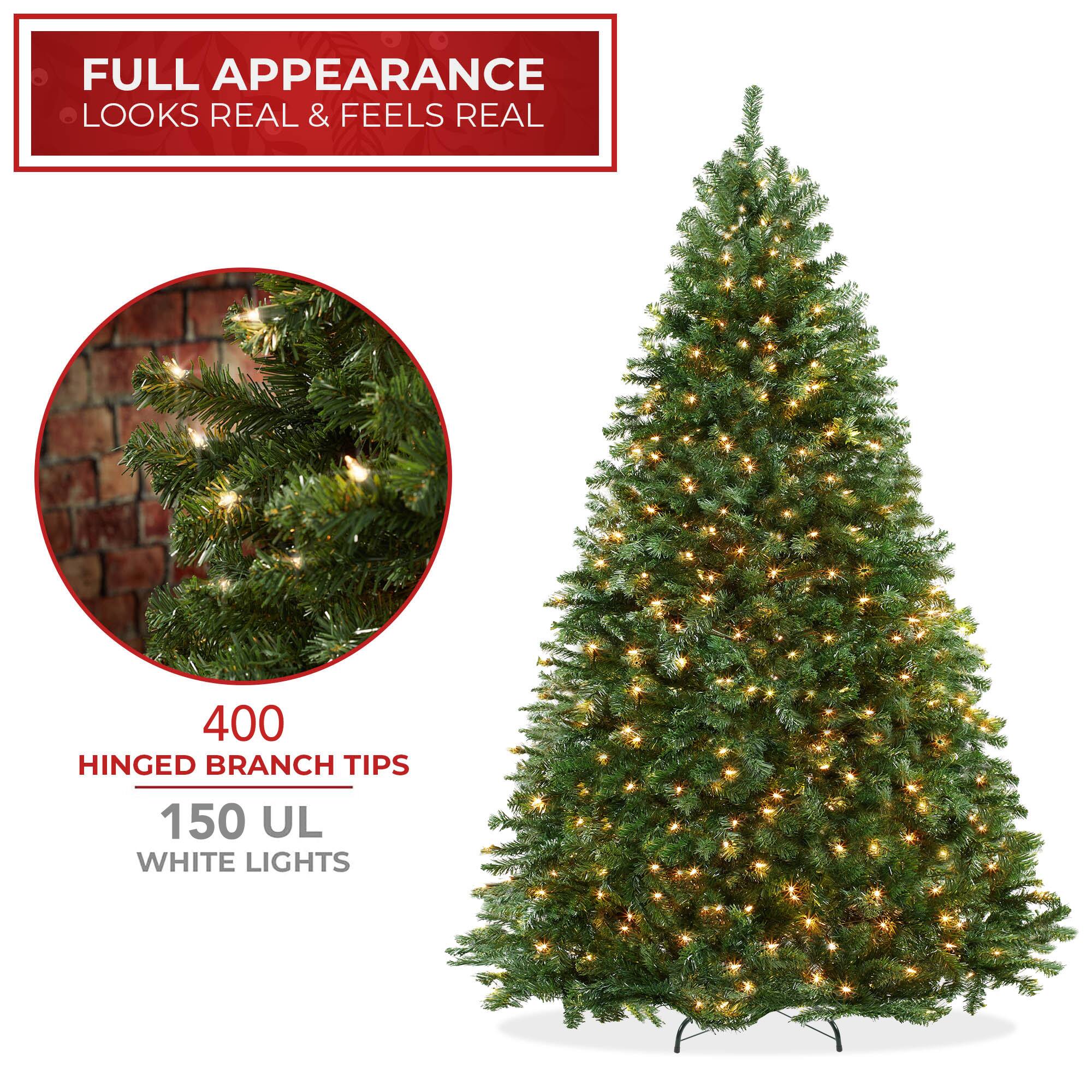 FULL APPEARANCE  
LOOKS REAL & FEELS REAL  

400 HINGED BRANCH TIPS  

150 UL WHITE LIGHTS
