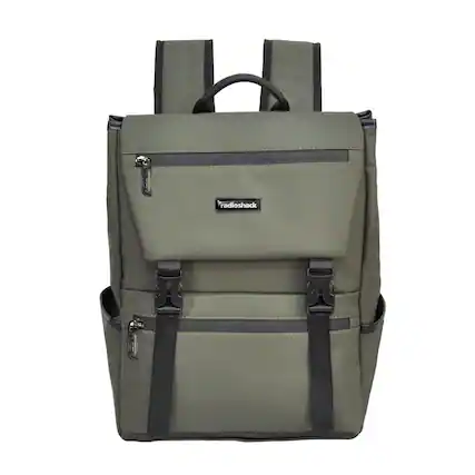 Front. RadioShack - RadioShack Waterproof 15.6" Laptop backpack 2607112 - Grey.