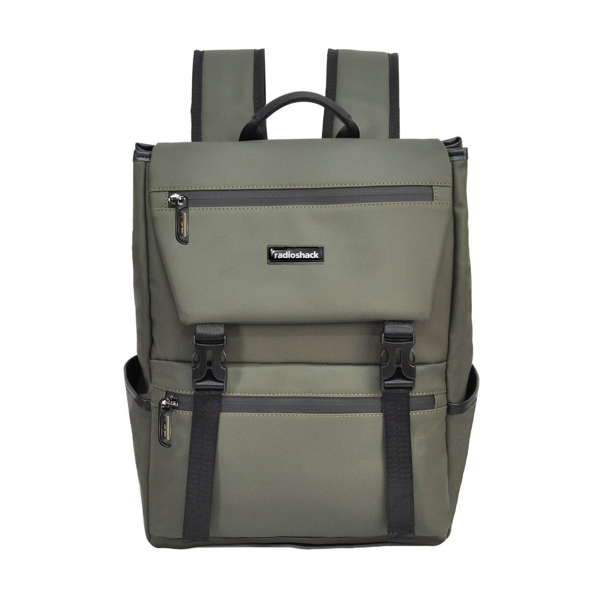 Front. RadioShack - RadioShack Waterproof 15.6" Laptop backpack 2607112 - Grey.
