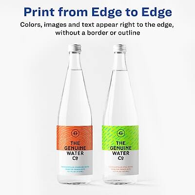 Print from Edge to Edge  
Colors, images and text appear right to the edge, without a border or outline  

THE GENUINE WATER Co  
C2