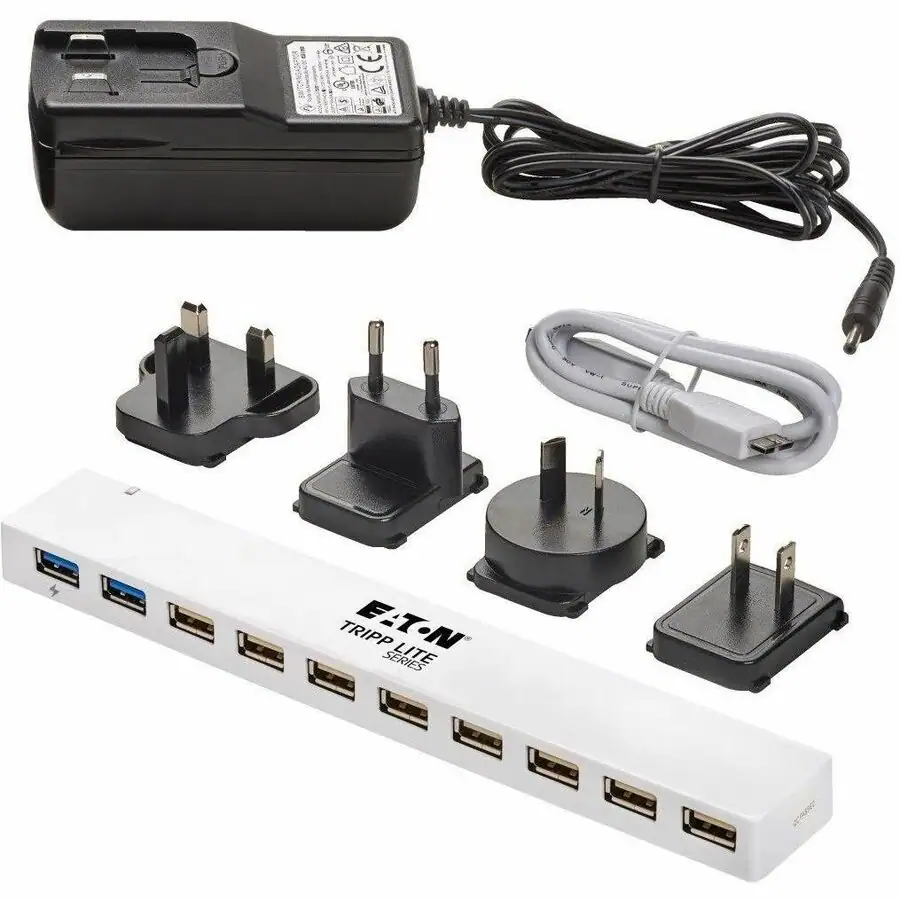 Tripp Lite by Eaton 10 Port USB 3.x (5Gbps) / USB 2.0 Combo Hub USB ...