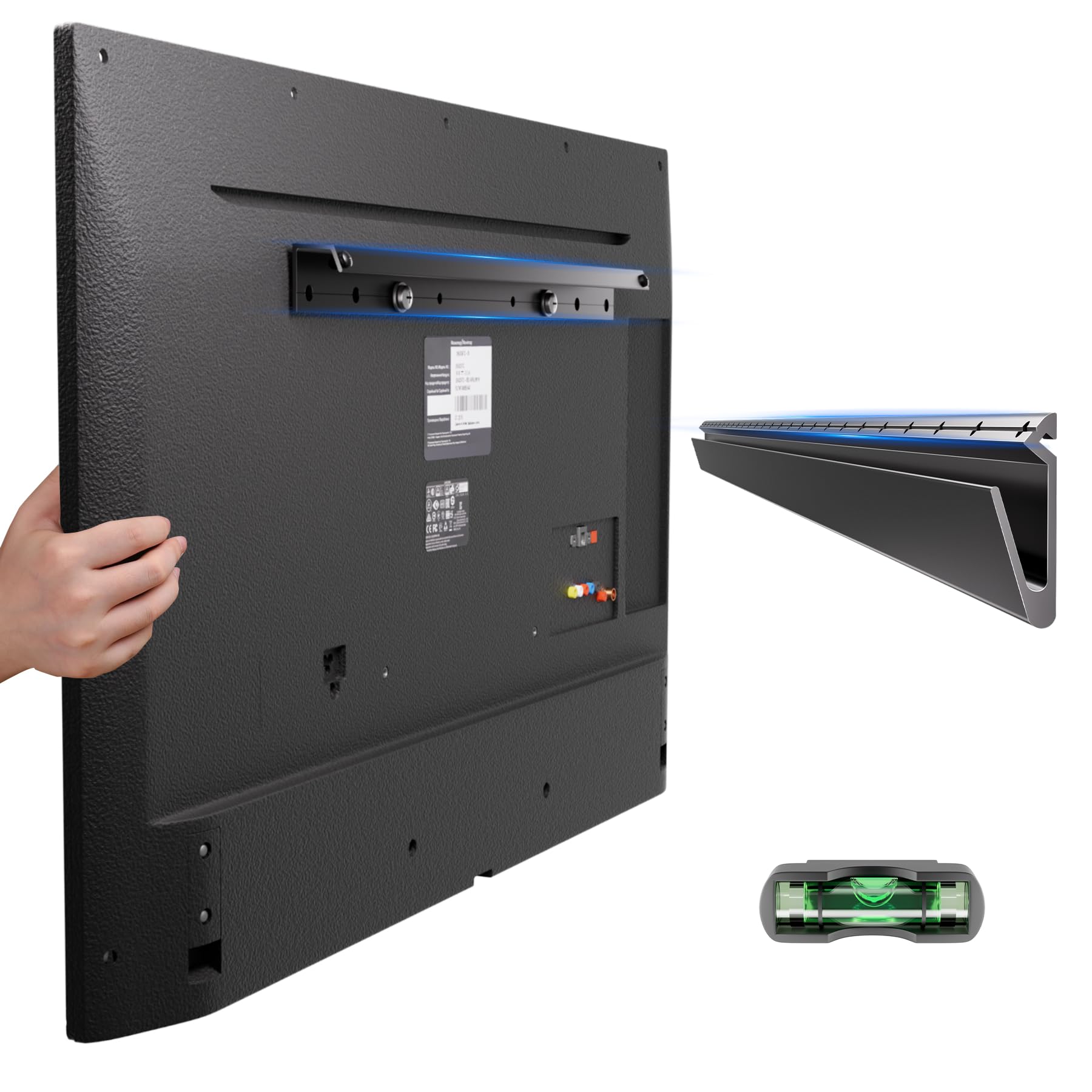 Front. Earthley Blooms - Studless Drywall Tv Mount Tvs No Drill Wall Bracket Up s Max Vesa Stud Fits Led Lcd Flat Curved Screen - Fit 22-55 Inch TVs 1 Pack.