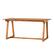 Angle. Walker Edison - Modern Solid Wood Slatted Outdoor Dining Table - Brown.