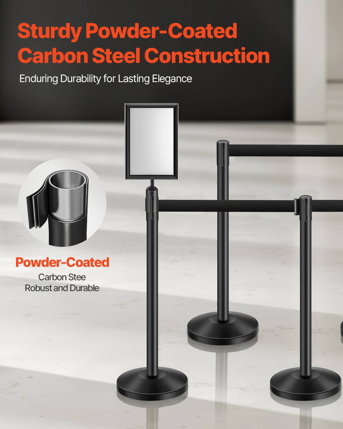 Sturdy Powder-Coated Carbon Steel Construction  
Enduring Durability for Lasting Elegance  

Powder-Coated  
Carbon Steel  
Robust and Durable