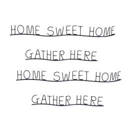 BreeBe - Gather and Home Sentiment Decor (Set of 4) - Black