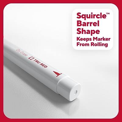 Squirrel™ Barrel Shape Keeps Marker From Rolling

Dry Erase TRU RED