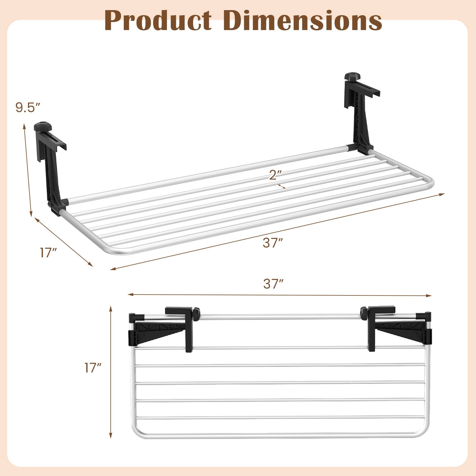 Product Dimensions: 9.5" x 2" x 17" x 37" x 37" x 17"