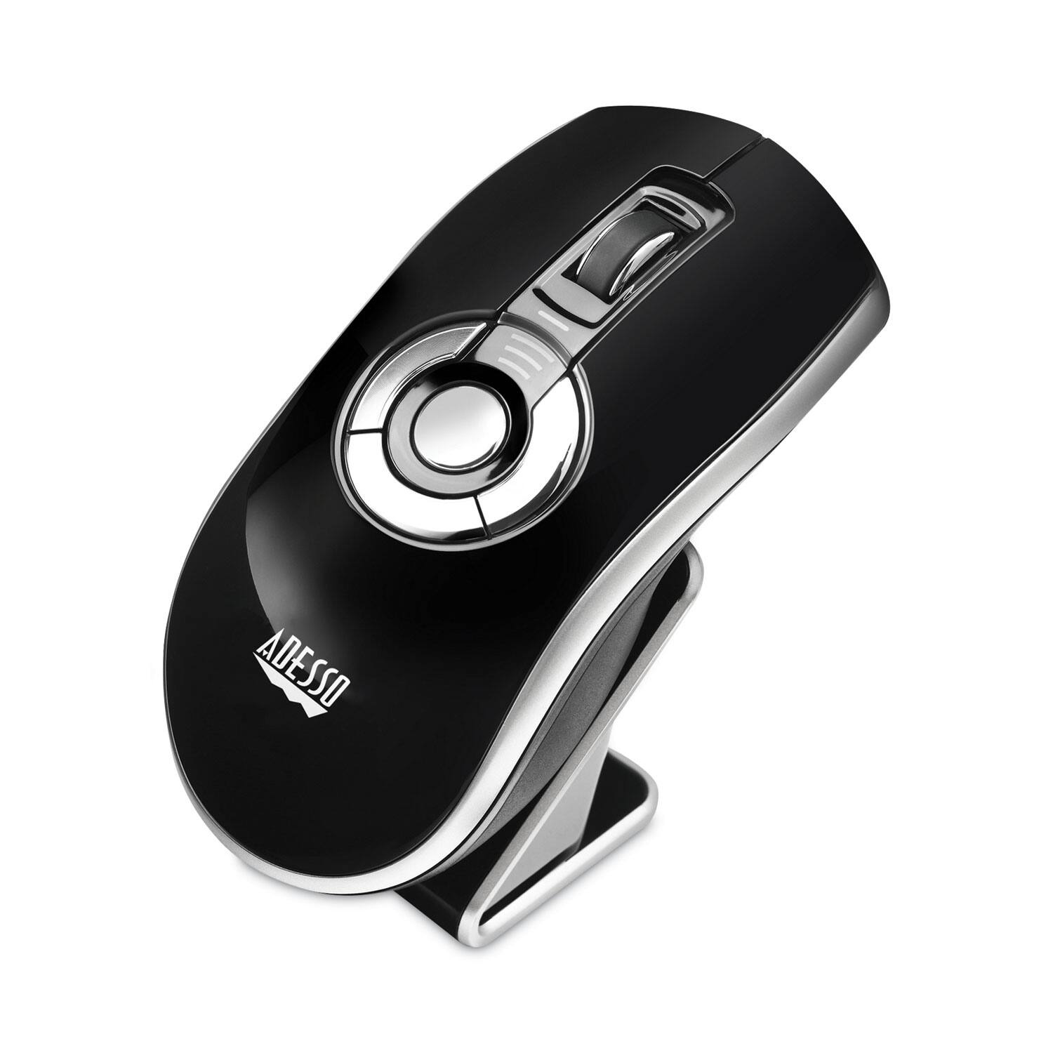 Alt View 1. Adesso - IMOUSEP20 2.4 GHz Frequency 100 ft. Wireless Range Left/Right Hand Use Air Mouse Elite Wireless Presenter Mouse - Black - Black.