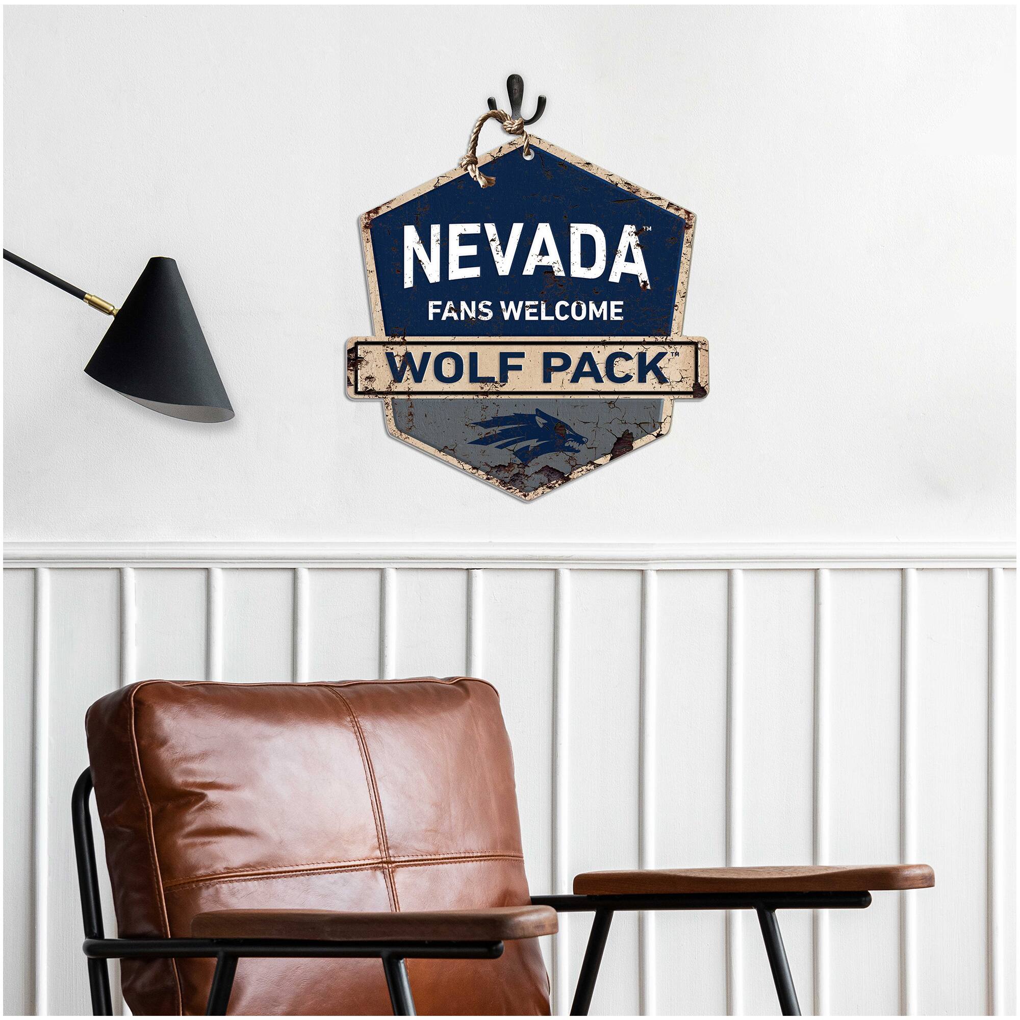 Jardine Nevada Wolf Pack Fans Welcome Sign Navy 4966496 - Best Buy