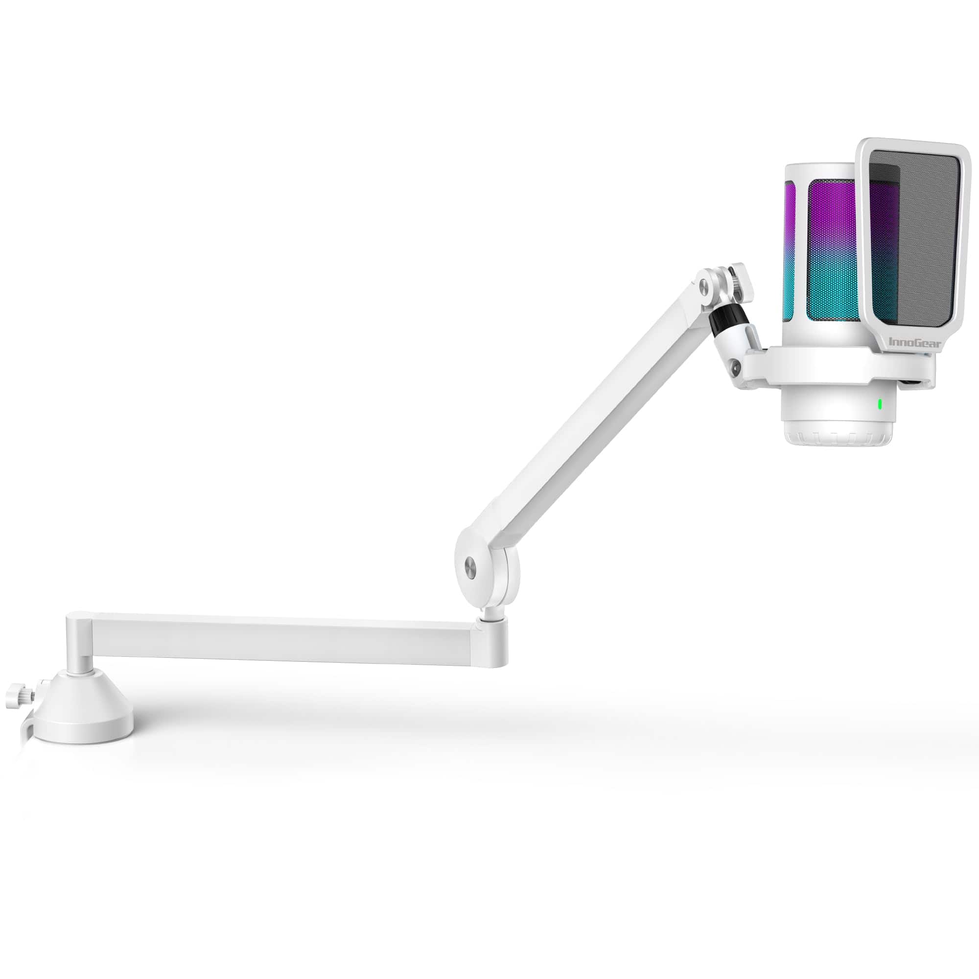 Fabibe - Usb Gaming Microphone Set Noise Cancellation Condenser Mic With Boom Arm Rgb Mute Headphones Jack For Streaming