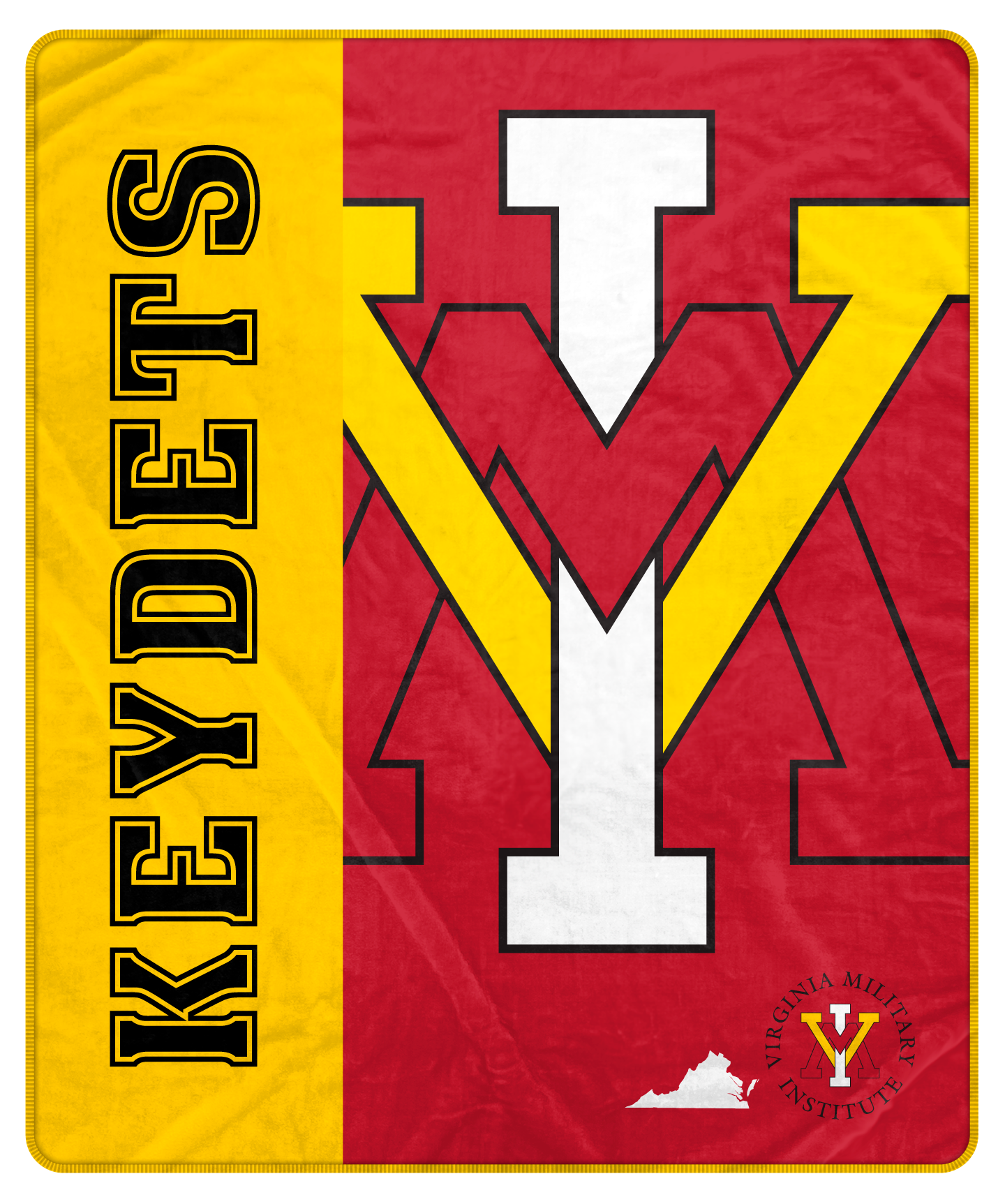 Pegasus - Virginia Military Institute Keydets 50" x 60" Endzone Ultra Soft Throw Blanket - Multicolor