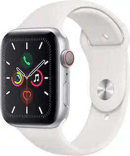 Refurbished Excellent - Apple Refurbished Watch Series 5 Aluminum 40mm A2092 (GPS Only, No Cellular) - Silver - (2019)