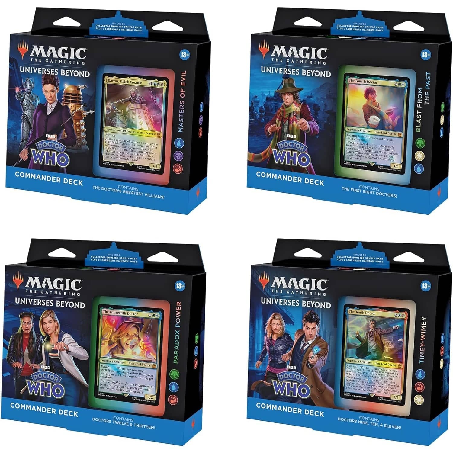 Wizards of The Coast - Magic: The Gathering TCG - Universes Beyond: Doctor Who Commander Deck Bundle