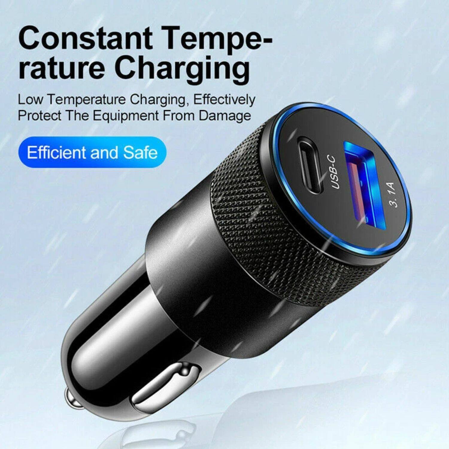 Constant Temperature Charging  
Low Temperature Charging, Effectively Protect The Equipment From Damage  
Efficient and Safe  

USB-C 3.1A