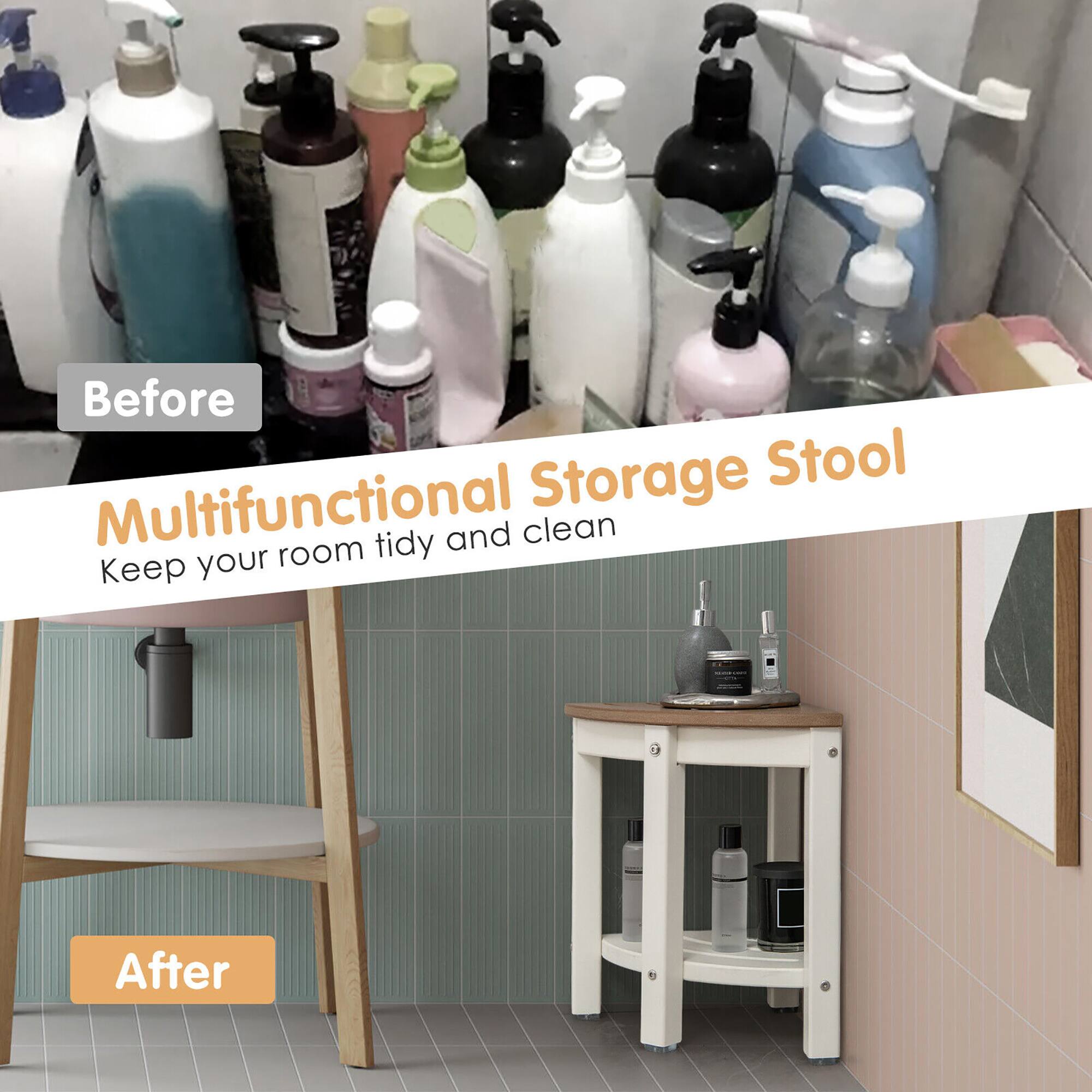 Multifunctional Storage Stool  
Keep your room tidy and clean  

Before  
After