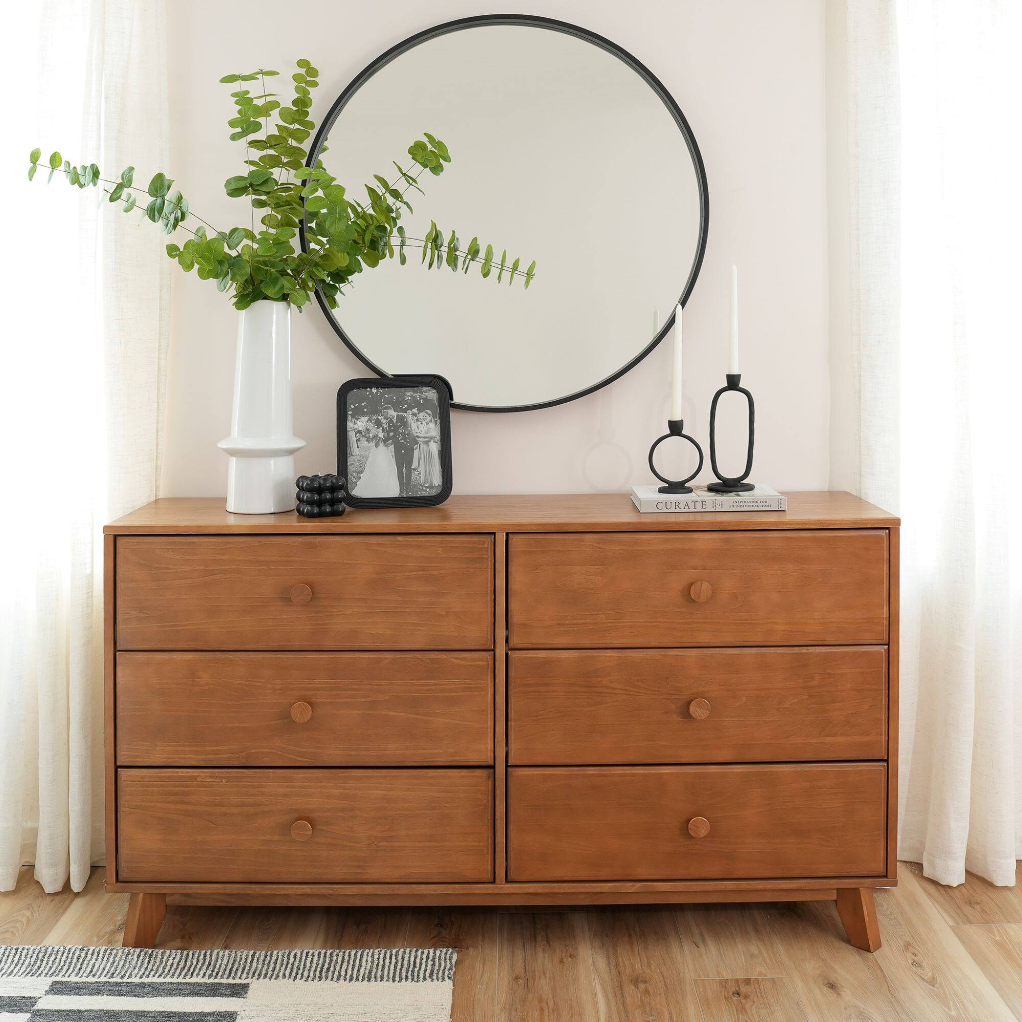 Front. Plank+Beam - Plank+Beam Classic 6-Drawer Dresser, Pecan - Pecan.