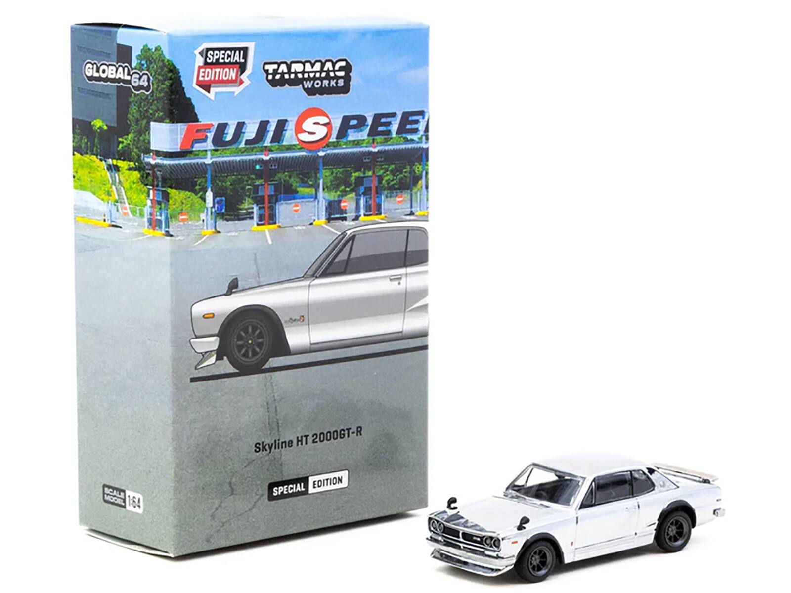 SPECIAL GLOBAL 64 EDITION  
TARMAC WORKS  
FUJI S PEE  
Skyline HT 2000GT-R  
SPECIAL EDITION  
SCALE 1:64
