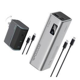 Bundle - CUKTECH - 65W 20000mAh Power Bank and 100W GaN Charger Kit with Cable for Laptops and Phones