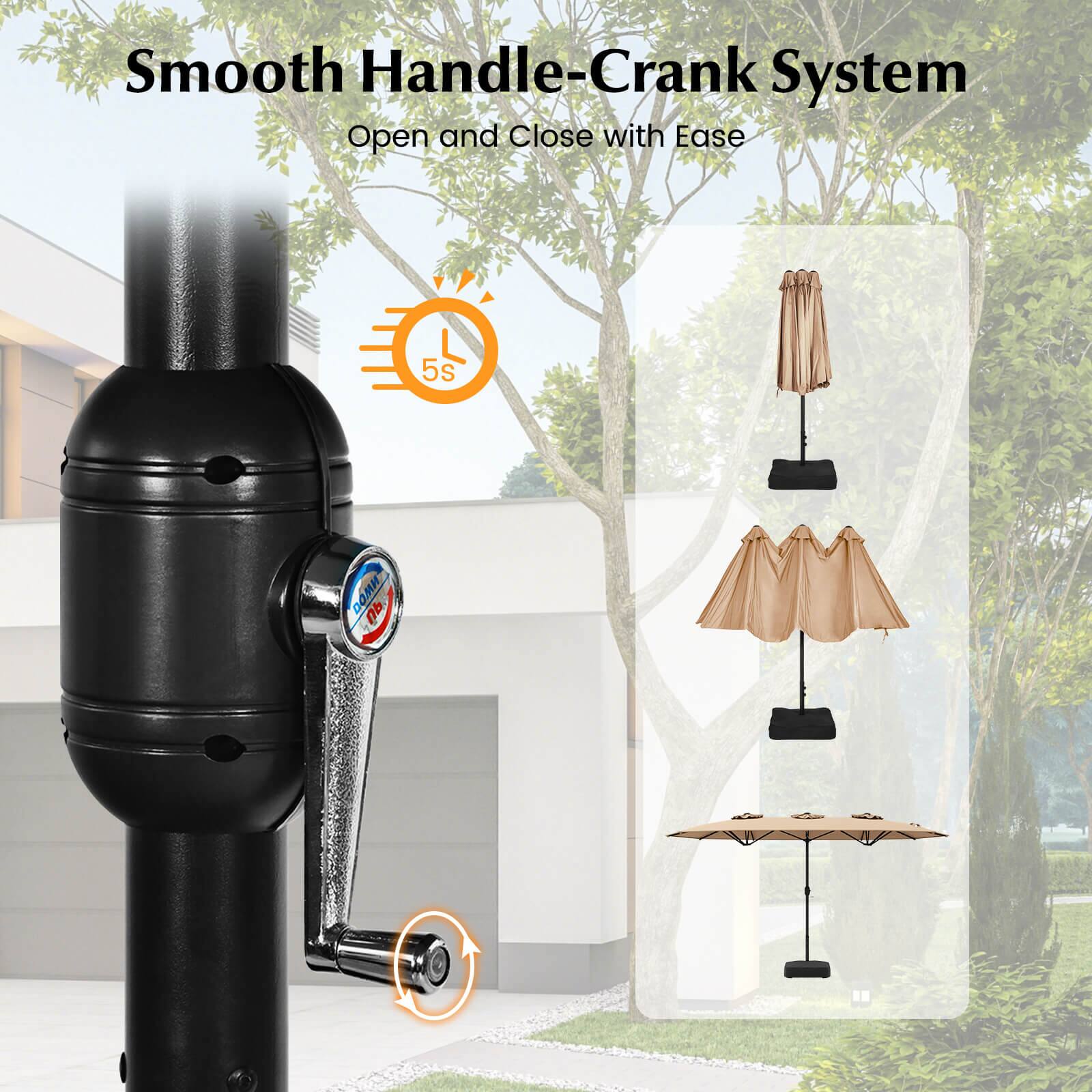 Smooth Handle-Crank System  
Open and Close with Ease  
5s