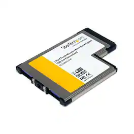 Startech - 2 Port Flush Mount ExpressCard 54mm SuperSpeed USB 3.0 Card Adapter