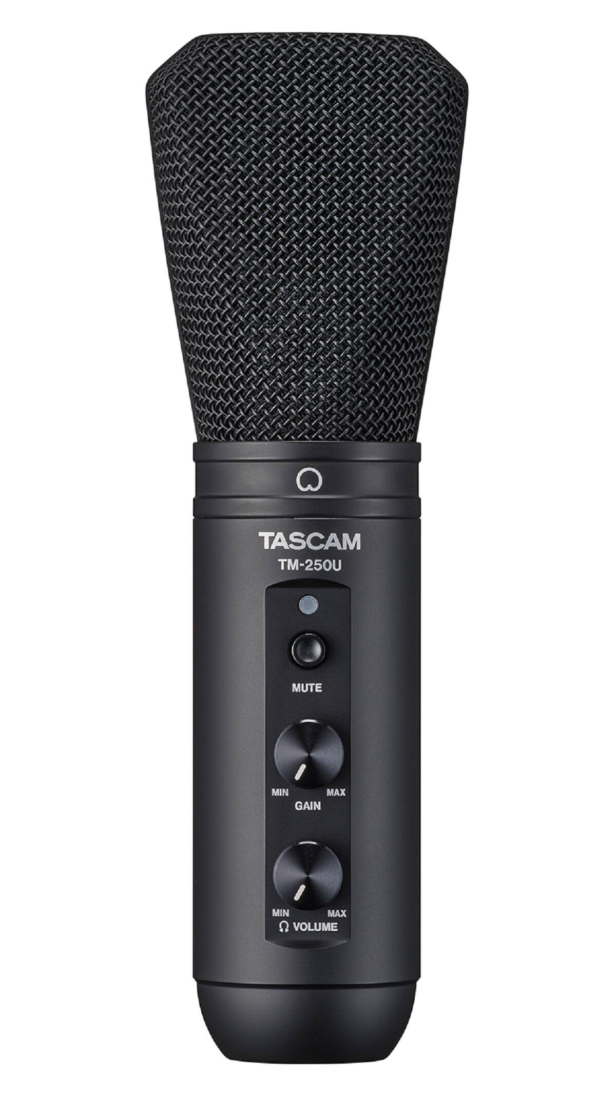 Front. TASCAM - USB Microphone - Black.