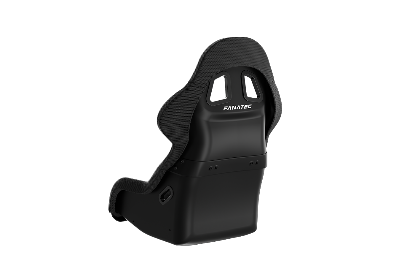 Angle. Fanatec - GT Cockpit Seat - Black Shell / Charcoal Cover.