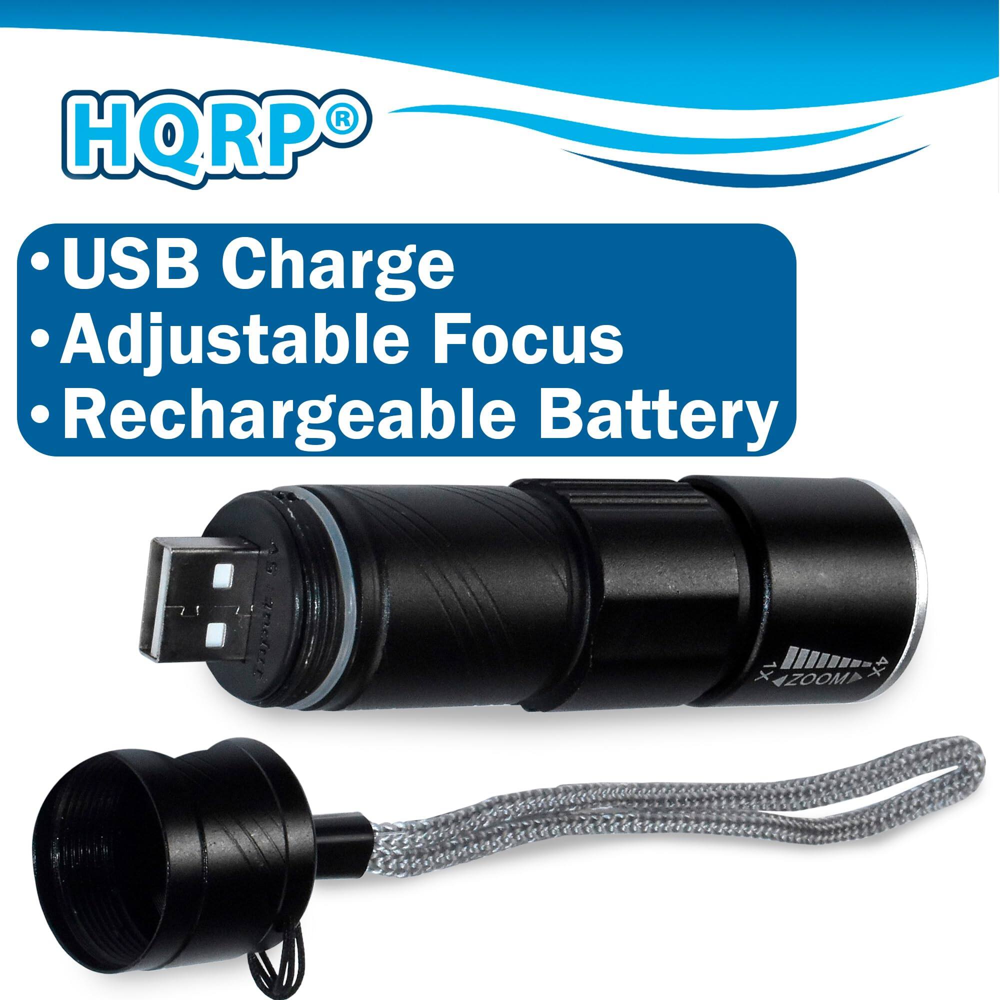 HQRP USB Charge Adjustable Focus Rechargeable Battery  
1X - 4X Zoom
