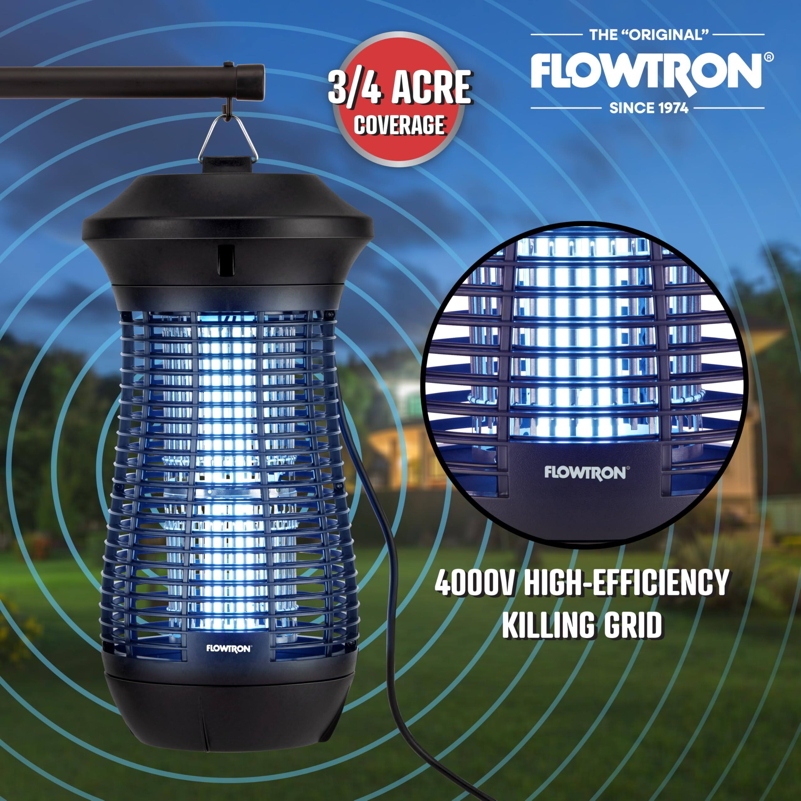 THE "ORIGINAL" 3/4 ACRE FLOWTRON SINCE 1974 COVERAGE  
FLOWTRON 4000V HIGH-EFFICIENCY KILLING GRID
