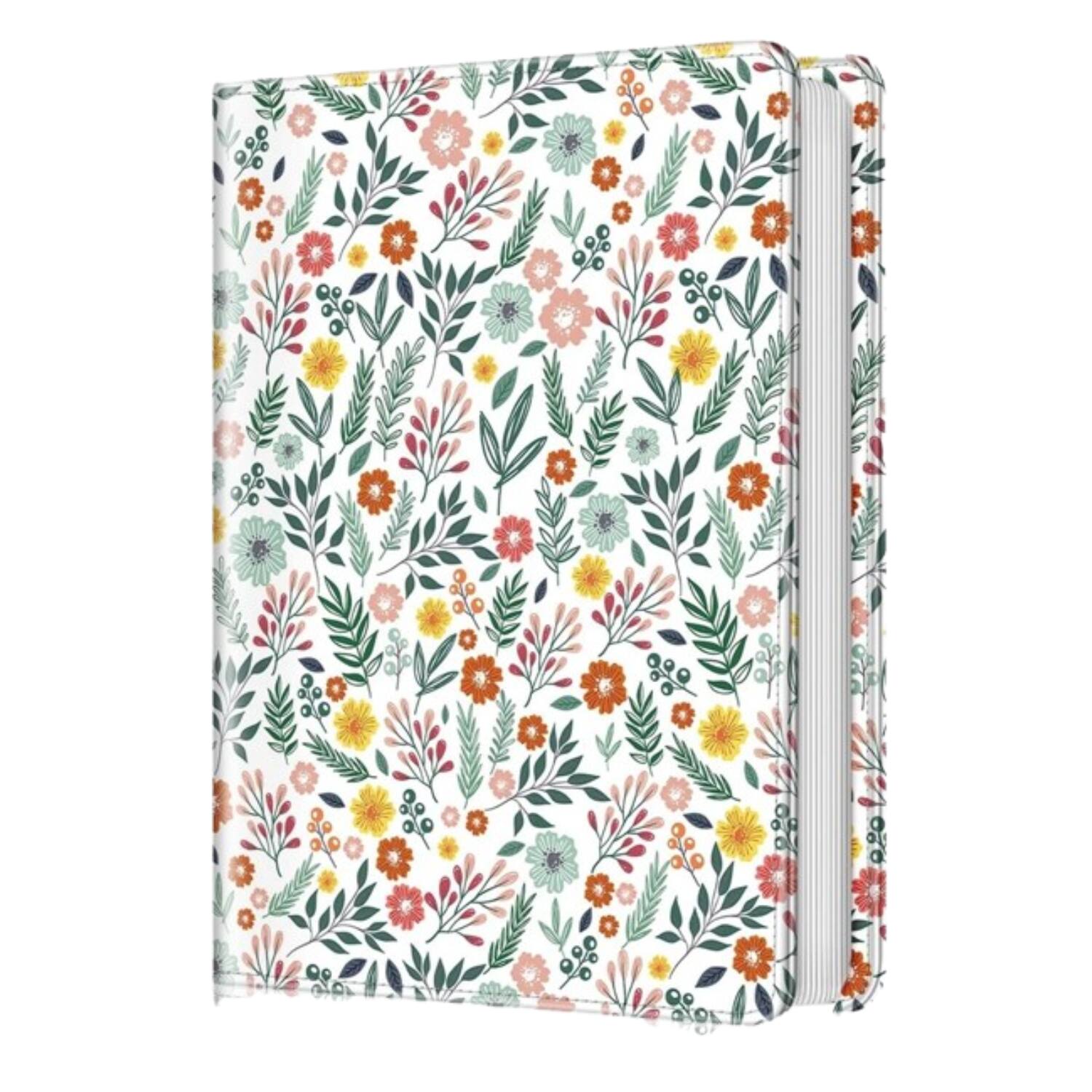 Front. Stock Preferred - 4x6 Photo Album 112 Pocket Capacity Mini Book with Vegan PU Leather Cover - Spring Bloom.
