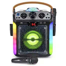 Singing Machine - Karaoke - Groove Disco Karaoke System with Wireless Microphones - Black