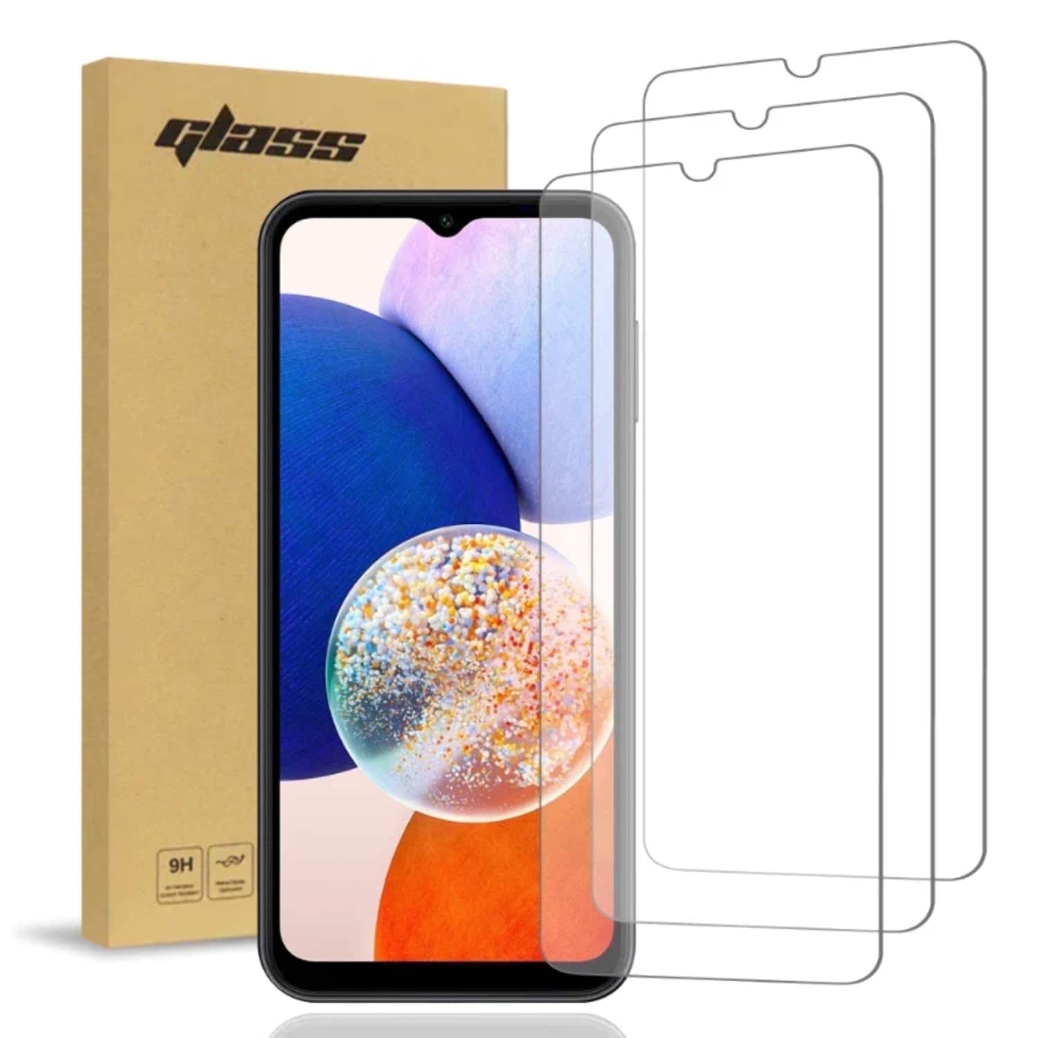 RomeTech - Samsung Galaxy A14 5G (3 Per Pack) 2.5D Glass Screen Protector - Transparent