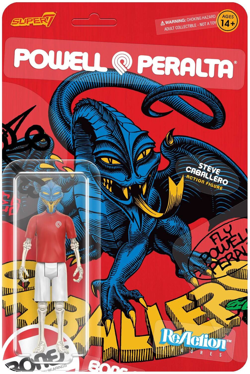 Steve Caballero - Super7 - Powell-Peralta - ReAction Wv5 - Steve Caballero Dragon (Mt. Trashmore - Collectibles - Multicolor