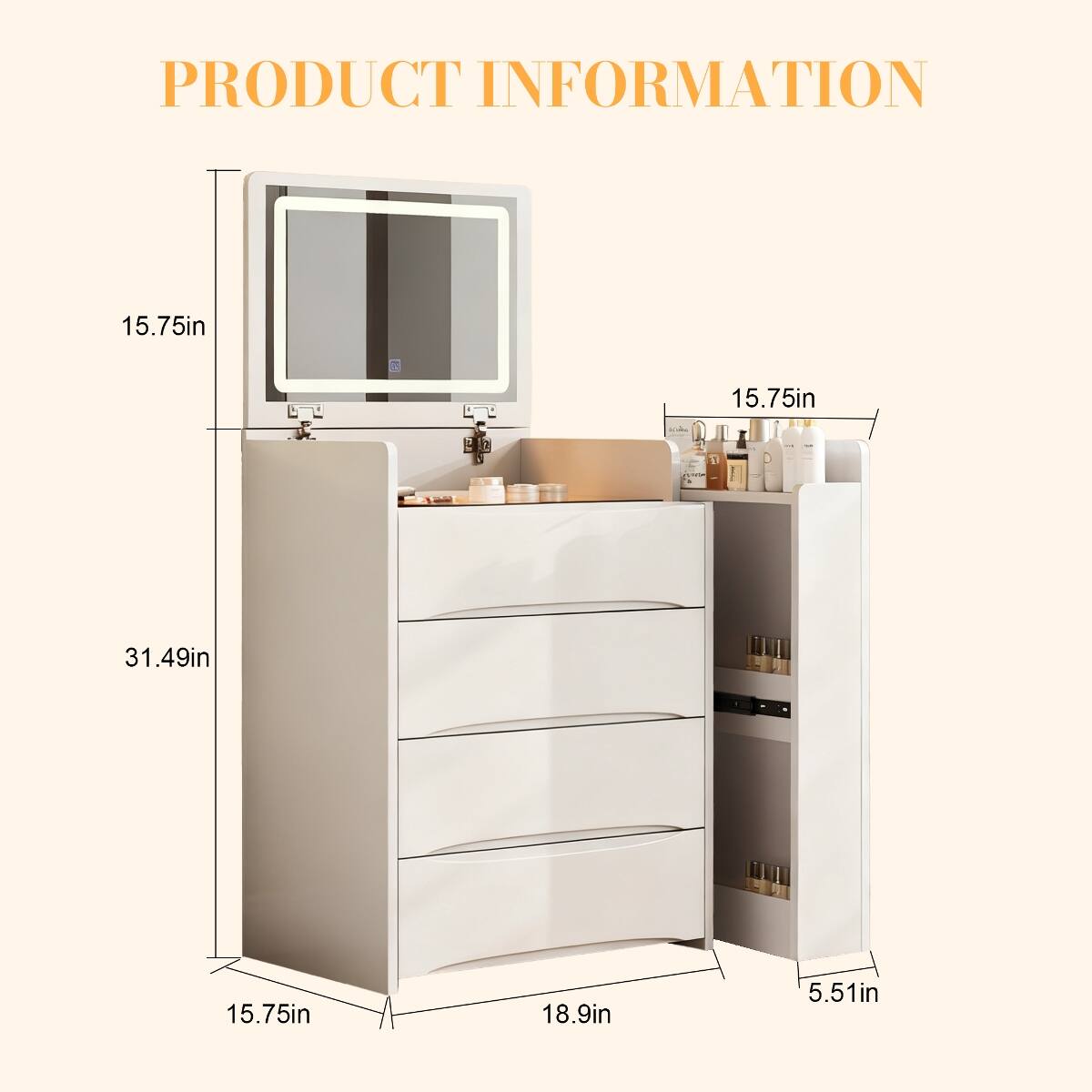 PRODUCT INFORMATION

15.75in  
15.75in  
31.49in  
15.75in  
18.9in  
5.51in