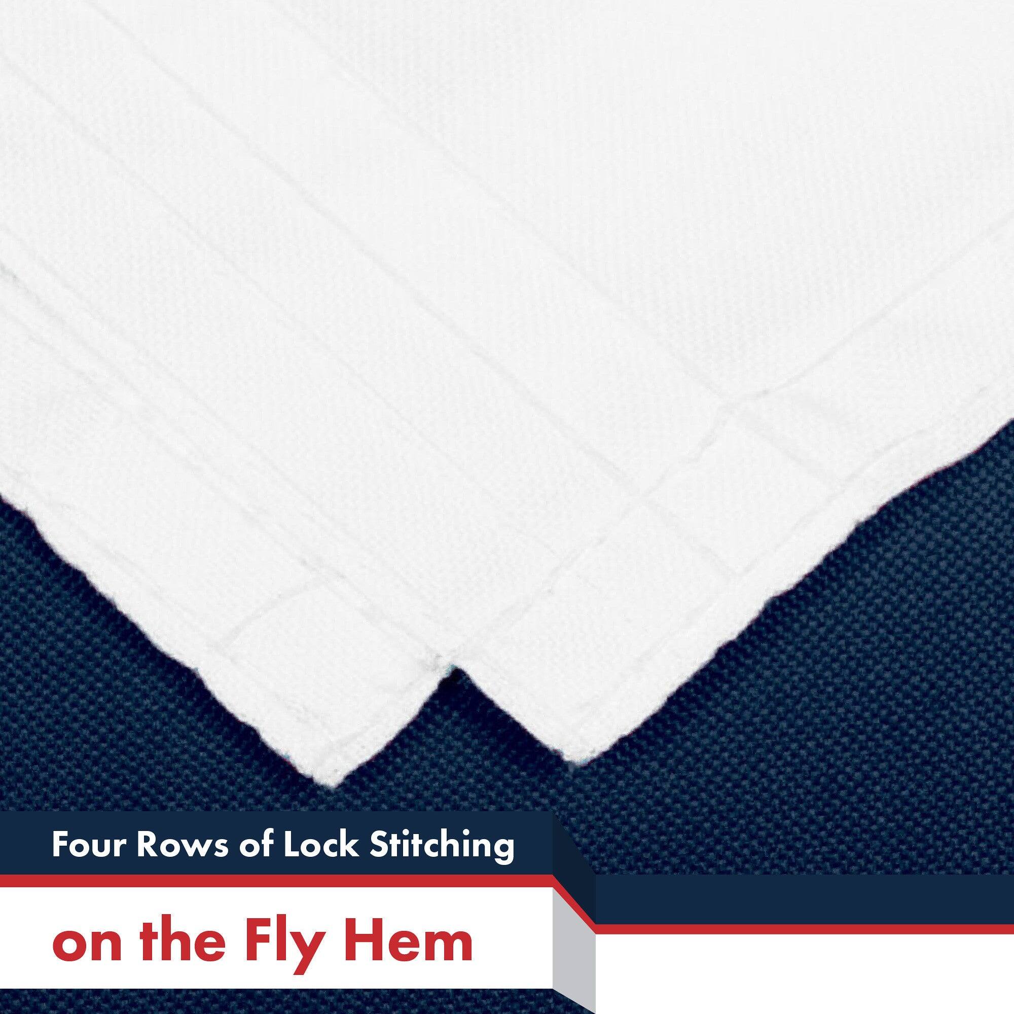 Four Rows of Lock Stitching on the Fly Hem