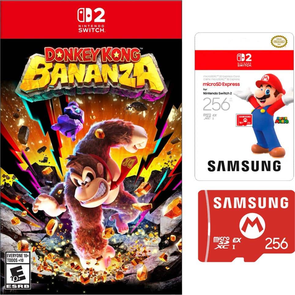 Donkey Kong Bananza - Nintendo Switch 2 - Samsung microSD Express Card 256GB - Nintendo Switch 2